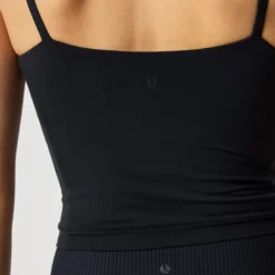 Studio Soft Cropped Tank Top, Black Beauty