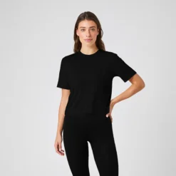 Studio Soft Cropped T-shirt, Black Beauty