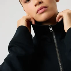 Studio Soft Halfzip Sweatshirt, Black Beauty