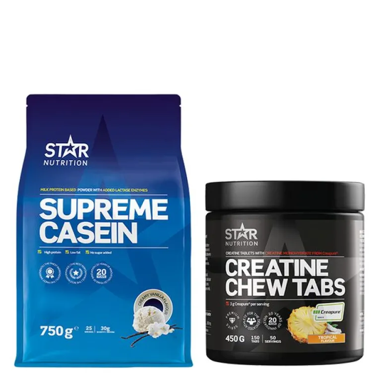 Supreme Casein 750g + Creatine Chew Tabs