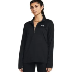 Tech 1/2 Zip- Solid, Black