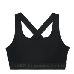 UA Crossback Mid Bra, Black
