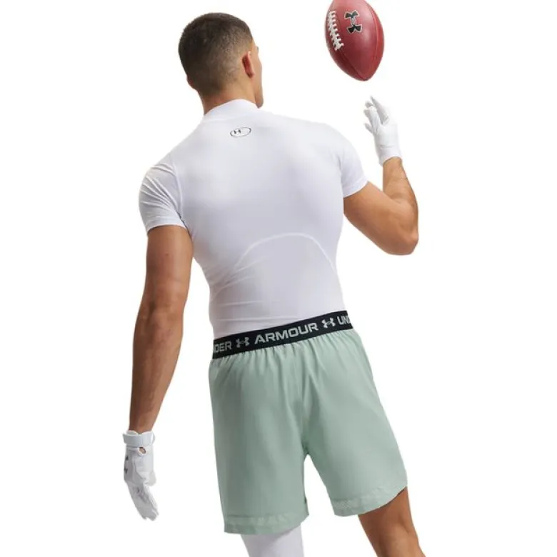 UA HG Armour Comp Mock SS White