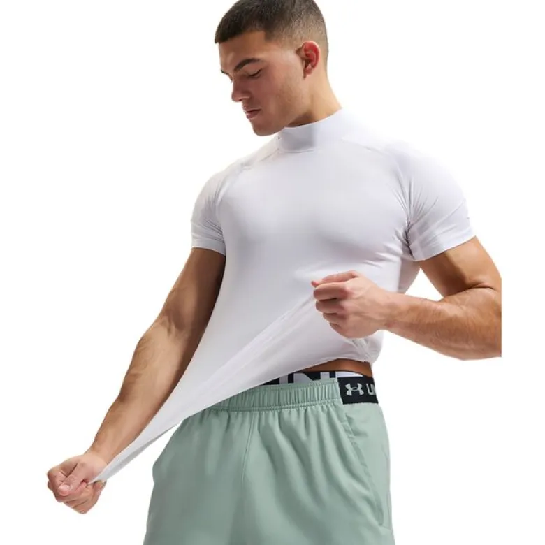 UA HG Armour Comp Mock SS White