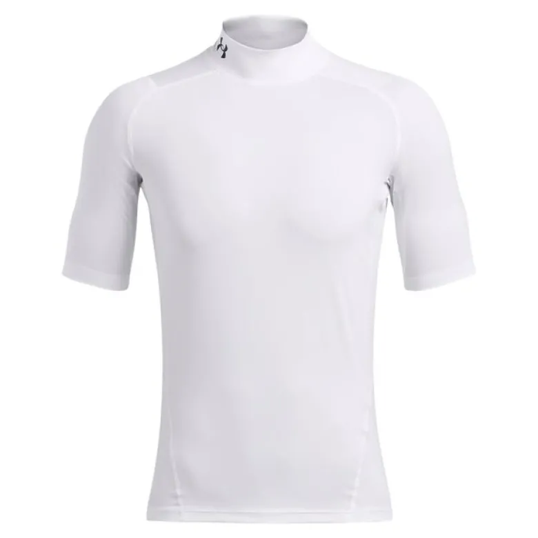 UA HG Armour Comp Mock SS White