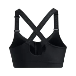 UA Infinity High Zip 2.0 Bra, Black