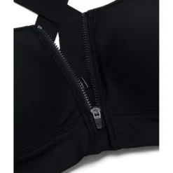 UA Infinity High Zip 2.0 Bra, Black