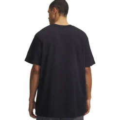 UA M Logo EMB Heavyweight SS Black