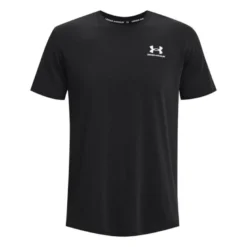 UA M Logo EMB Heavyweight SS Black