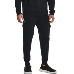 UA Rival Fleece Cargo Jogger Black