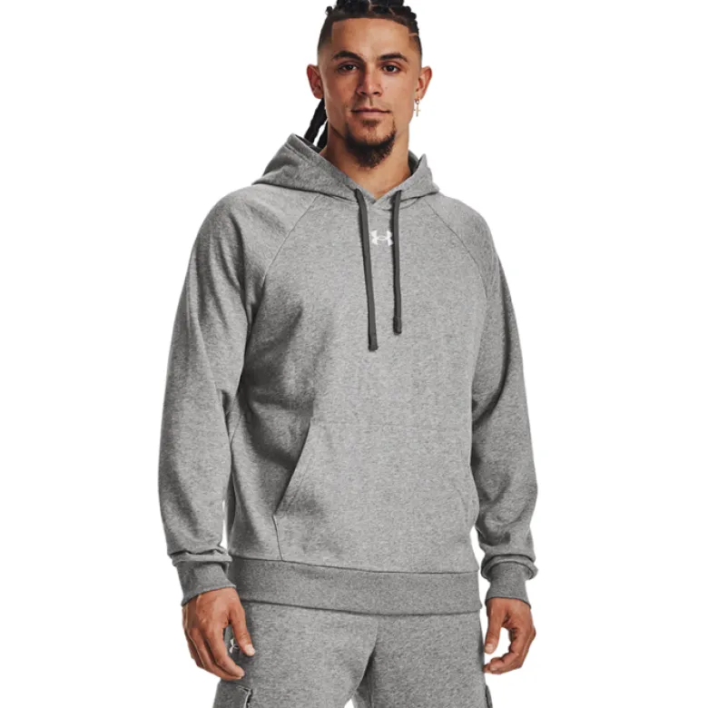 UA Rival Fleece Hoodie Castlerock Light Heather