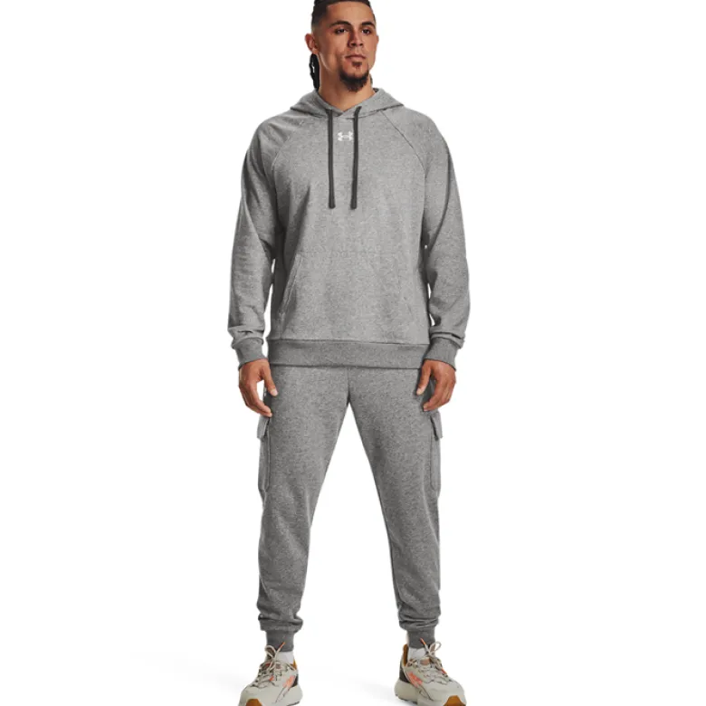 UA Rival Fleece Hoodie Castlerock Light Heather
