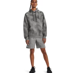 UA Rival Fleece Shorts Castlerock Light Heather