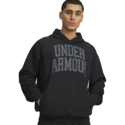 UA Rival LW Graphic Hoodie, Black