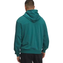 UA Rival LW Graphic Hoodie, Rack Green