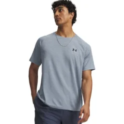 UA Tech Textured SS Blue Wind