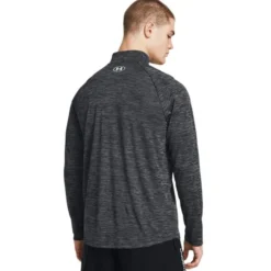 UA Tech Textured 1/2 Zip, Black