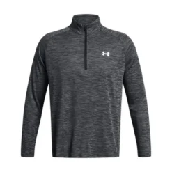 UA Tech Textured 1/2 Zip, Black