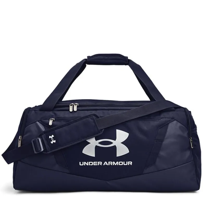 UA Undeniable 5.0 Duffle Medium, Midnight Navy/Metallic Silver