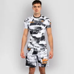 UFC Zenith Fight Week Rashguards Shortsleeve Black/White/Orange