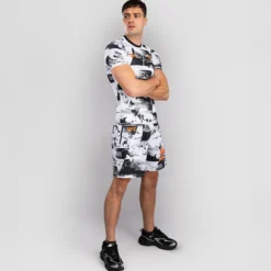 UFC Zenith Fight Week Rashguards Shortsleeve Black/White/Orange