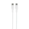 USB-C till USB-C Flätad Laddningskabel 60W 1m, Vit