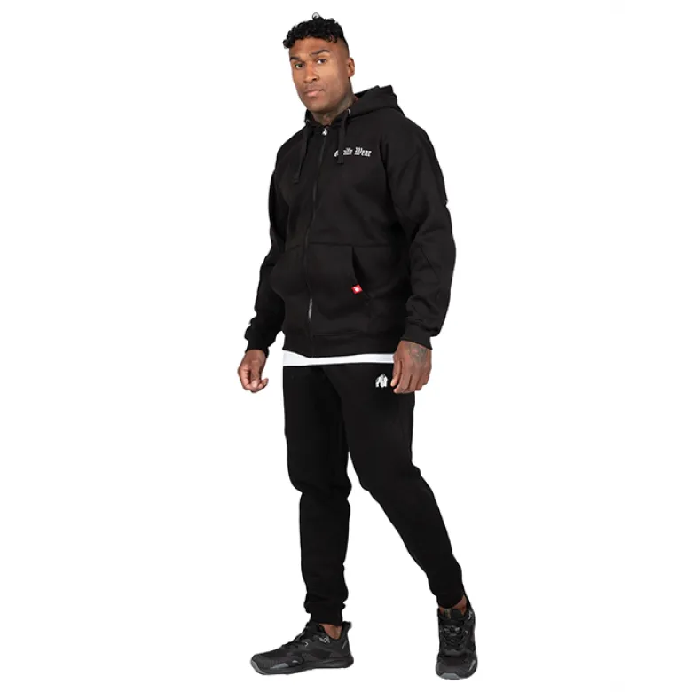 Utah Zipped Hoodie, black