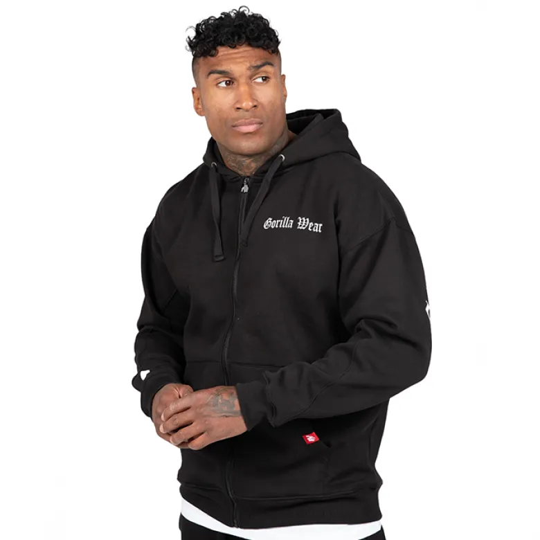 Utah Zipped Hoodie, black