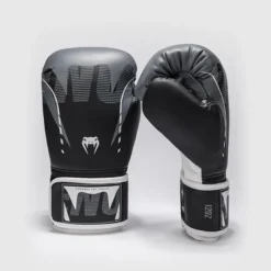Venum Adrenaline Boxing Gloves Black/Silver Grey, 10oz