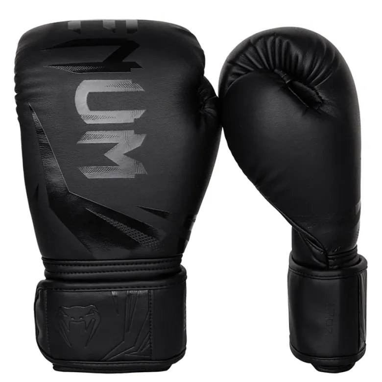 Venum Challenger 3.0 Boxing Gloves - Black/Black, 10oz