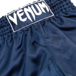 Venum Classic Muay Thai Short Navy Blue/White