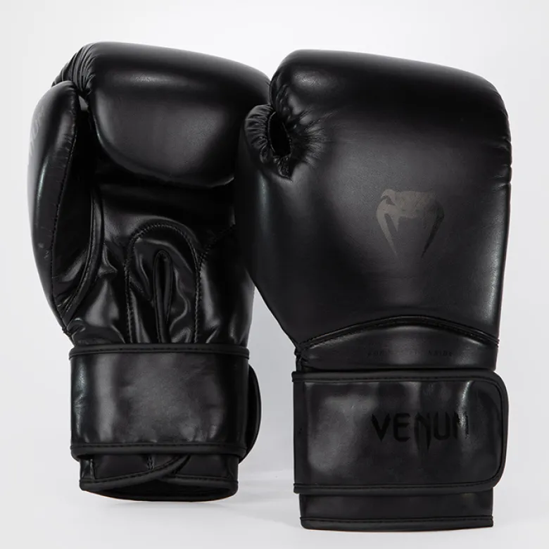 Venum Contender 1.5 Boxing Gloves, Black/Black, 10oz