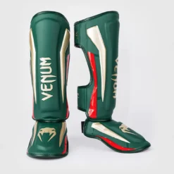 Venum Elite Shin Guards Green