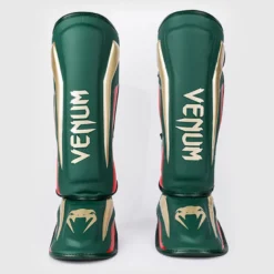 Venum Elite Shin Guards Green