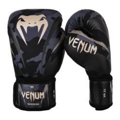 Venum Impact Boxing Gloves, Dark Camo/Sand, 10 oz