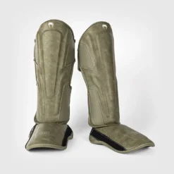 Venum Impact Evo Scales Shinguards Army Green
