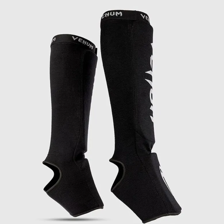 Venum Kontact Shin Guards Black/Silver