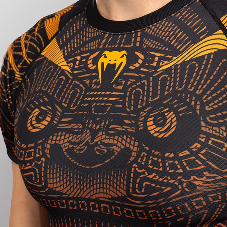 Venum Quetzal Fury Rashguards Shortsleeve Black/Fury Red/Tangerine