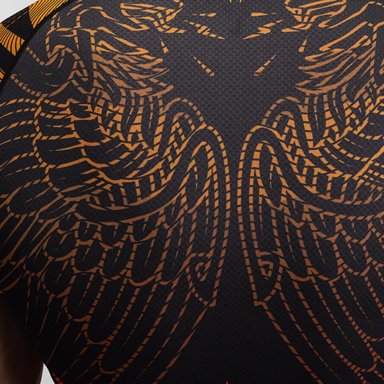 Venum Quetzal Fury Rashguards Shortsleeve Black/Fury Red/Tangerine