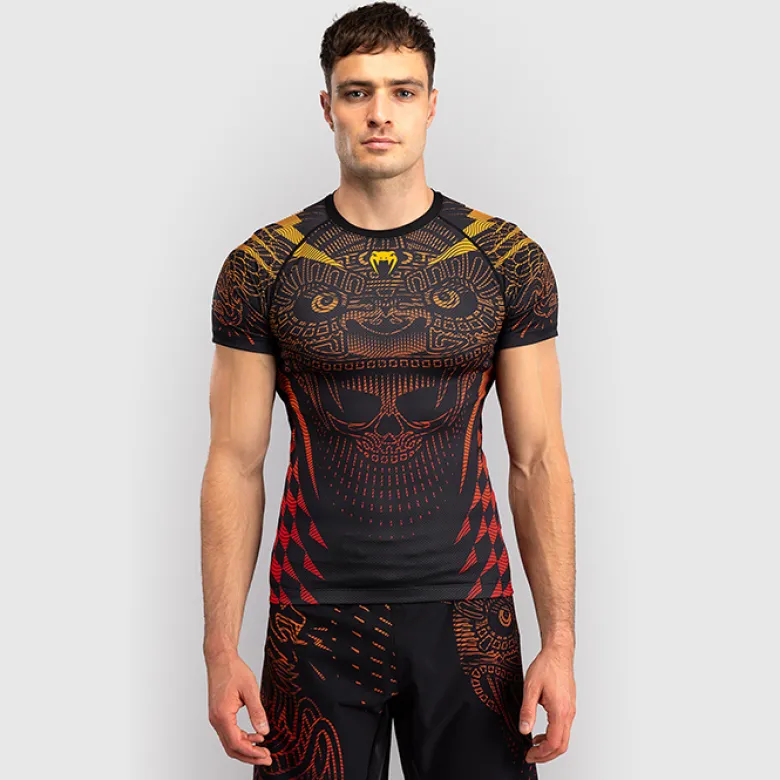 Venum Quetzal Fury Rashguards Shortsleeve Black/Fury Red/Tangerine
