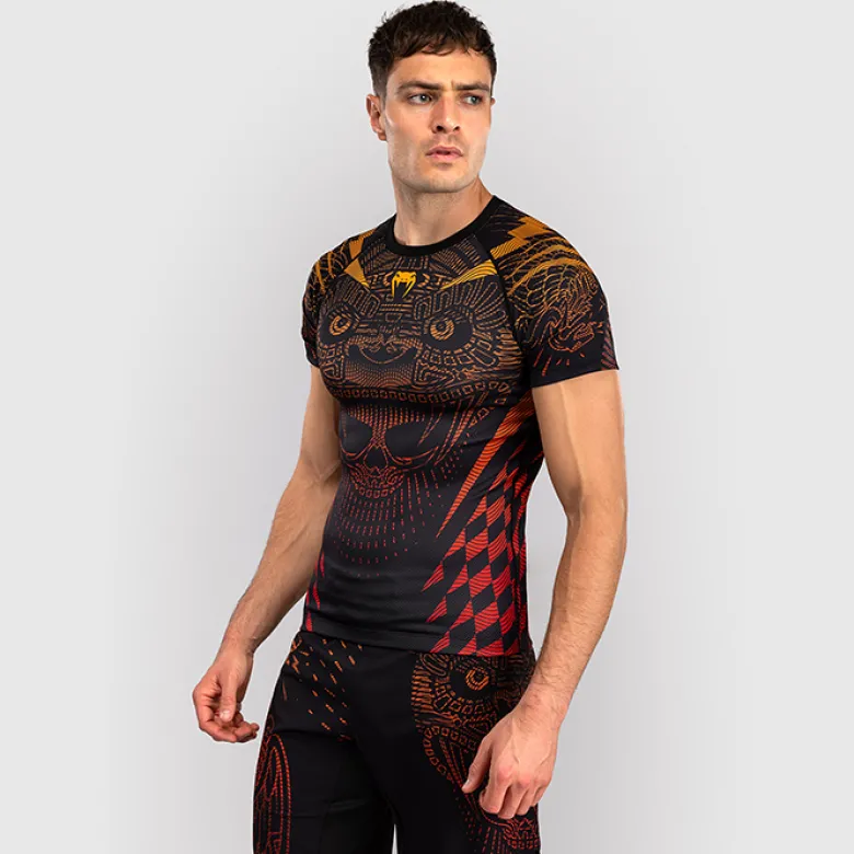 Venum Quetzal Fury Rashguards Shortsleeve Black/Fury Red/Tangerine