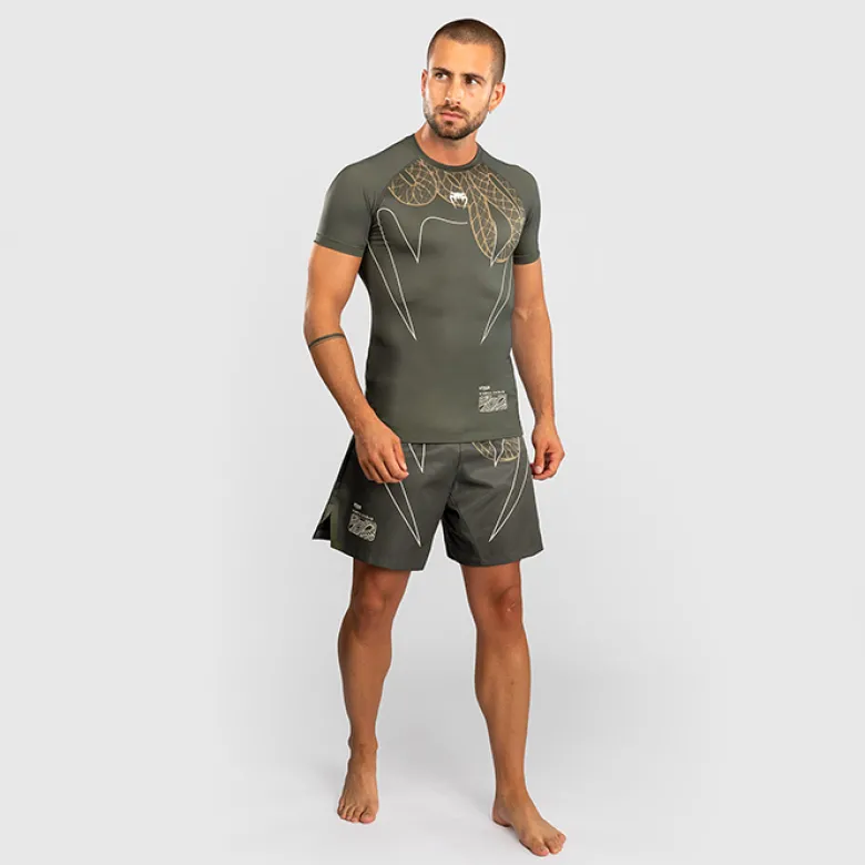 Venum Serpenti Rashguards Short Sleeves Kaki/Bronze/Ivory
