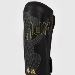 Venum Serpenti Shinguards Black/Silver/Gold