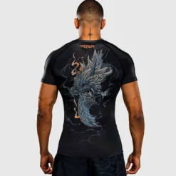 Venum Thunder Dragon Short Sleeves Rashguards Black/Grey/Copper