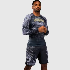 Venum Wolf Atak Long Sleeve Rashguard Black/Grey