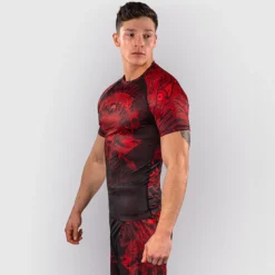 Venum Wolf Atak Short Sleeves Rashguards Black/Red