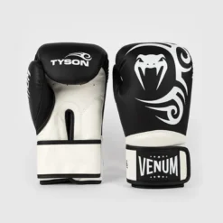 Venum X Mike Tyson Pro Boxing Gloves with velcro Black/White, 10oz