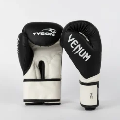 Venum X Mike Tyson Pro Boxing Gloves with velcro Black/White, 10oz