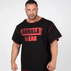 Wallace Workout Top, Black/Red