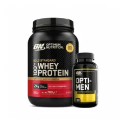 100 % Whey Gold Standard Myseprotein 700 g + Opti-Men, 180 tabletter